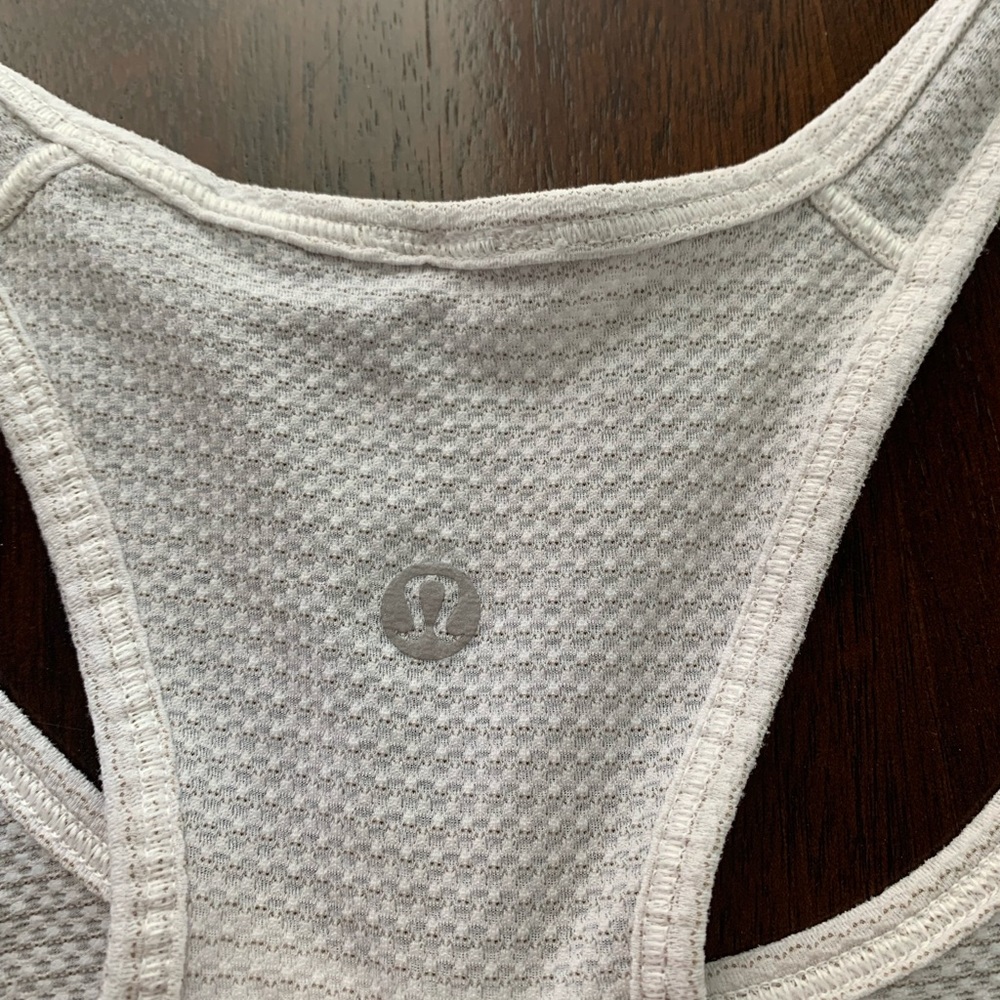 Lululemon white and gray tank